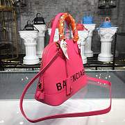 BALENCIAGA Ville 18ss medium top handle bag in rose - 5