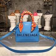 BALENCIAGA Ville 18ss mini top handle bag in light blue - 1