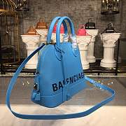 BALENCIAGA Ville 18ss mini top handle bag in light blue - 4