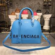 BALENCIAGA Ville 18ss mini top handle bag in light blue - 3