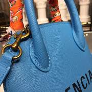 BALENCIAGA Ville 18ss mini top handle bag in light blue - 5