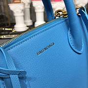 BALENCIAGA Ville 18ss medium top handle bag in light blue - 3