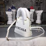 BALENCIAGA Ville 18ss mini top handle bag in white - 3