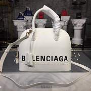 BALENCIAGA Ville 18ss medium top handle bag in white - 1