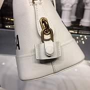 BALENCIAGA Ville 18ss medium top handle bag in white - 4