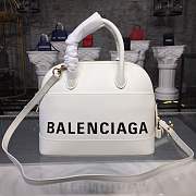 BALENCIAGA Ville 18ss medium top handle bag in white - 5