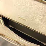 BALENCIAGA Ville 18ss medium top handle bag in white - 6