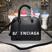 BALENCIAGA Ville 18ss medium top handle bag in black - 1