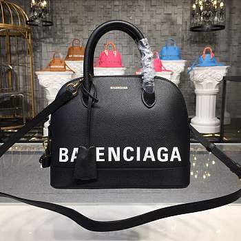 BALENCIAGA Ville 18ss medium top handle bag in black