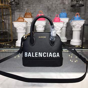 BALENCIAGA Ville 18ss mini top handle bag in black