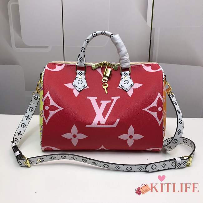 LV Speedy BANDOULIÈRE 30 Monogram red M40391 - 1