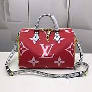 LV Speedy BANDOULIÈRE 30 Monogram red M40391 - 1