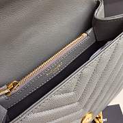 Forubags YSL MEDIUM COLLEGE BAG IN GRAY MATELASSÉ LEATHE GOLD HARDWARE - 4