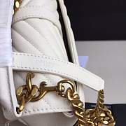 Forubags YSL MEDIUM COLLEGE BAG IN WHITE MATELASSÉ LEATHE GOLD HARDWARE - 6