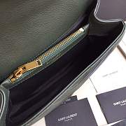 Forubags YSL MEDIUM COLLEGE BAG IN DARK GREEN MATELASSÉ LEATHE GOLD HARDWARE - 3