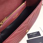 Forubags YSL MEDIUM COLLEGE BAG IN BURGUNDY MATELASSÉ LEATHE GOLD HARDWARE - 4