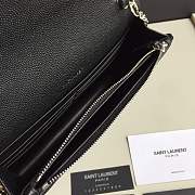 Forubags YSL SAINT LAURENT BLACK ENVELOPE CHAIN CLUTCH BAG - 4