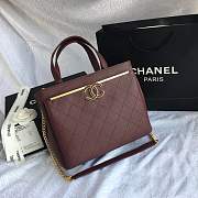 Forubags Chanel Tote Bag Dark Wine Red 57563 - 1