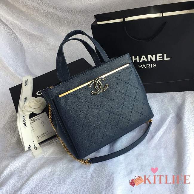 Forubags Chanel Tote Bag Dark Blue 57563 - 1