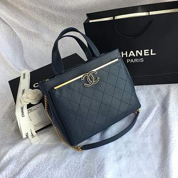 Forubags Chanel Tote Bag Dark Blue 57563