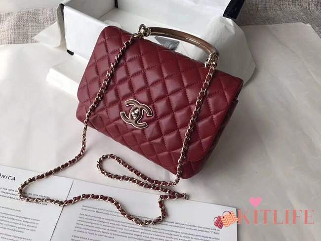 Forubags Chanel Flap Bag Wine Red - 1