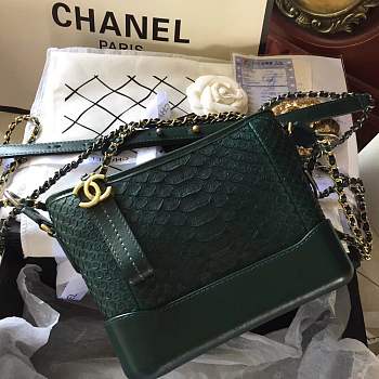 Forubags Chanel Gabrielle python Bag Green