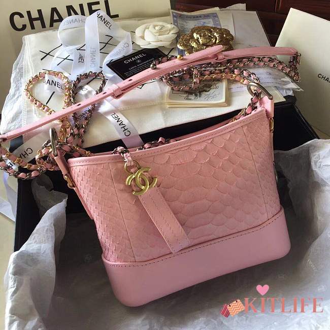 Forubags Chanel Gabrielle python Bag Pink - 1