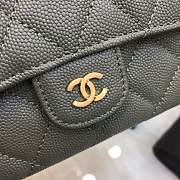 Chanel Wallet Caviar in green With Gold Hardware - 3