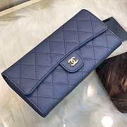 Chanel Wallet Caviar in Smoky blue With Gold Hardware - 2