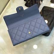 Chanel Wallet Caviar in Smoky blue With Gold Hardware - 4