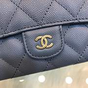 Chanel Wallet Caviar in Smoky blue With Gold Hardware - 5