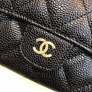 Chanel Wallet Caviar in Black surface green lining With Gold Hardware - 4