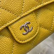 Forubags Chanel Wallet Caviar in Yellow With Silver Hardware - 3