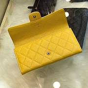 Forubags Chanel Wallet Caviar in Yellow With Silver Hardware - 5