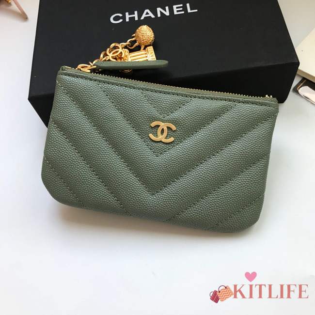 Forubags Chanel wallet Green 82365  - 1