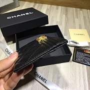 Forubags Chanel Card Holder Black Gold hardware - 2
