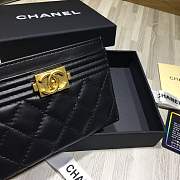 Forubags Chanel Card Holder Black Gold hardware - 3