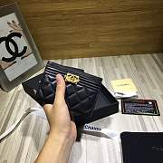 Forubags Chanel Card Holder Black Gold hardware - 4