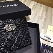 Forubags Chanel Card Holder Lambskin Black Sliver hardware - 3