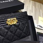 Forubags Chanel Card Holder Lambskin Black Gold hardware - 4