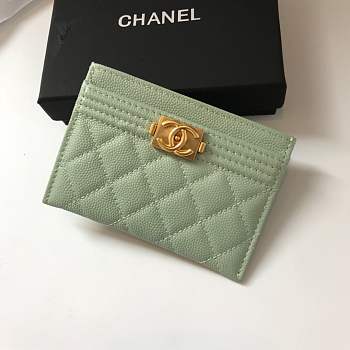 Forubags Chanel leboy Card Holder Light Green 83341