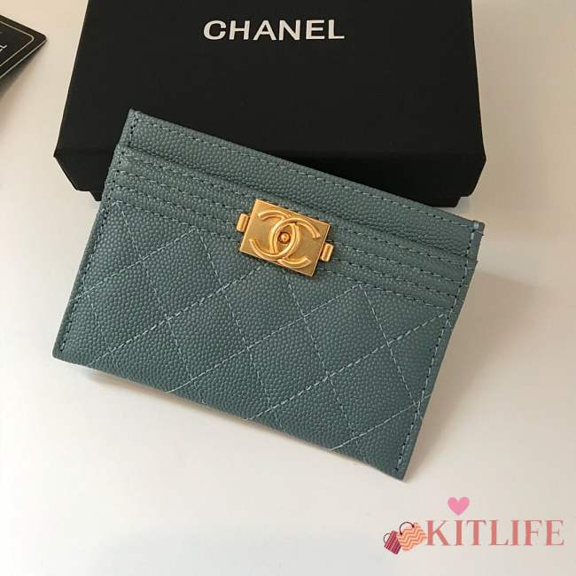 Forubags Chanel leboy Card Holder Smoky blue 83341 - 1