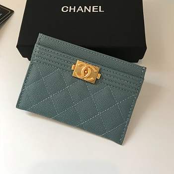 Forubags Chanel leboy Card Holder Smoky blue 83341