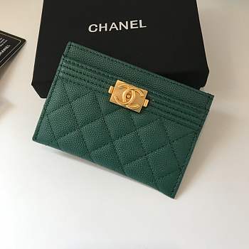 Forubags Chanel leboy Card Holder Dark Green 83341