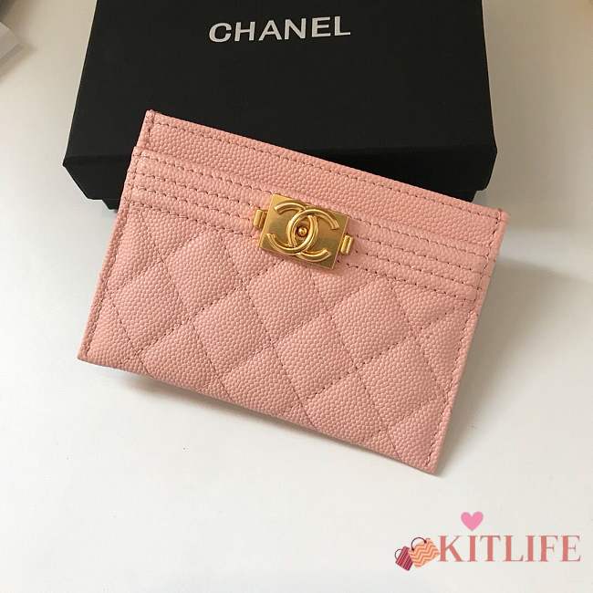 Forubags Chanel leboy Card Holder Pink 83341 - 1