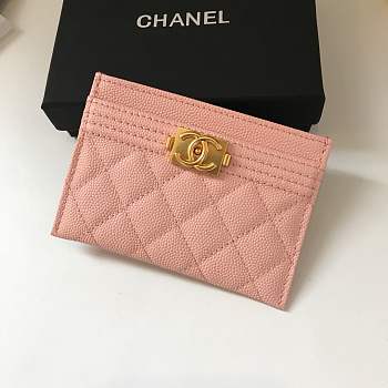 Forubags Chanel leboy Card Holder Pink 83341