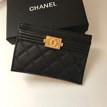 Forubags Chanel leboy Card Holder Black 83341	