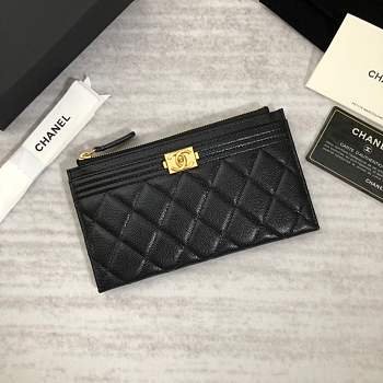 Forubags Chanel Boy Black Gold hardware A81254 