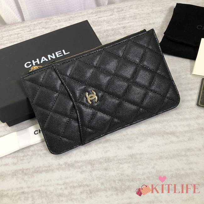 Forubags Chanel Clutch Black Gold hardware A84402 - 1