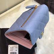 Forubags Chanel Wallet Surface blue lining pink Gold hardware 82288 - 5